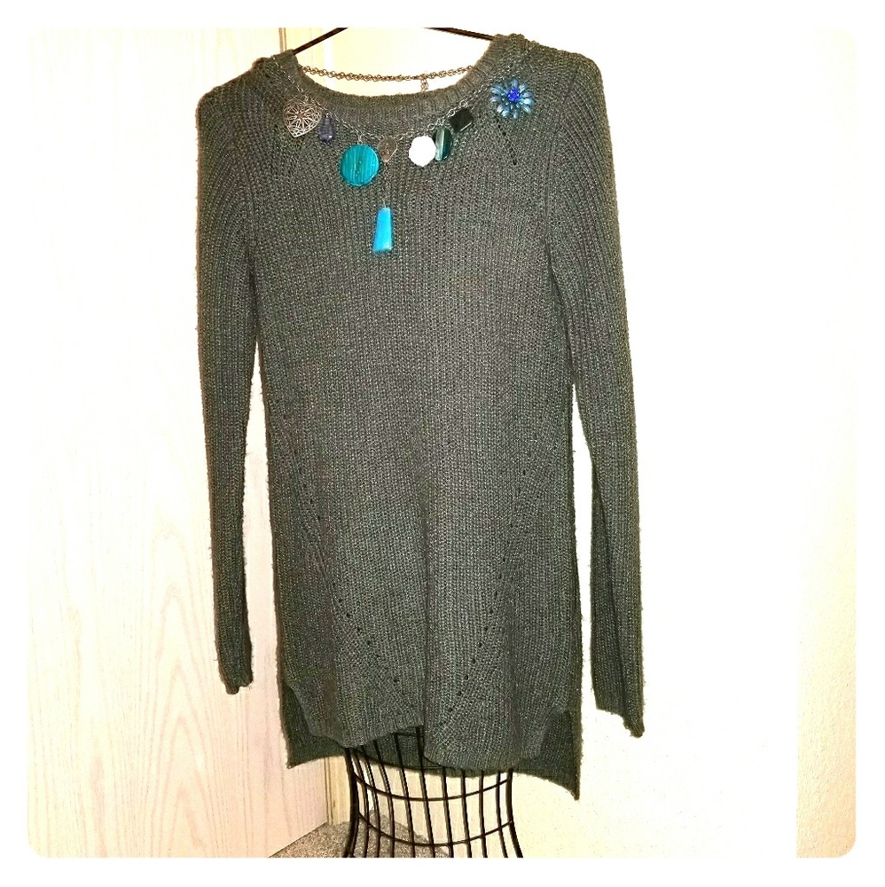 Winter Green Long Sweater